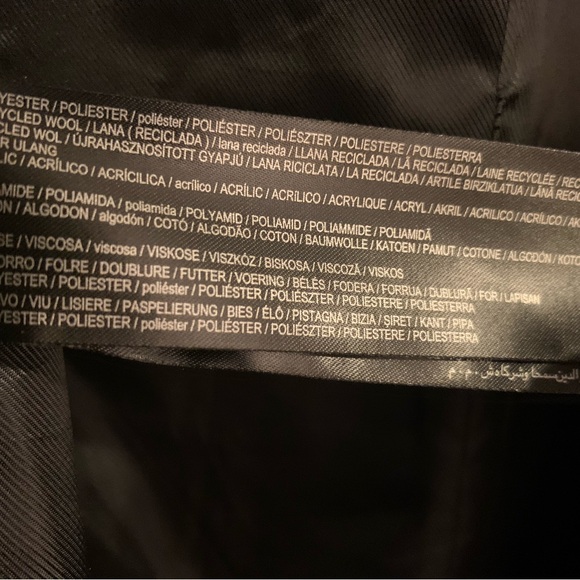 Mango Classic Black Double breasted  Coat - size M - Picture 6 of 8